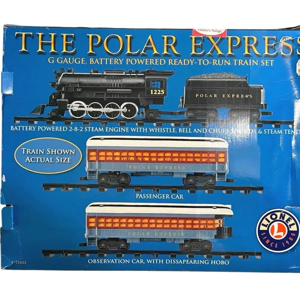 Lionel The Polar Express observation car with disappearing hobo G Gauge battery